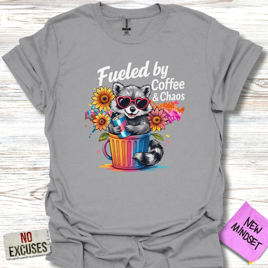 Fueled by Coffee and Chaos Adorable Racoon product