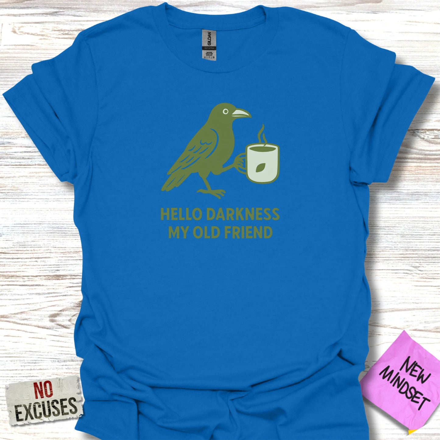 Hello Darkness My Old Friend Crow Graphic Tee product