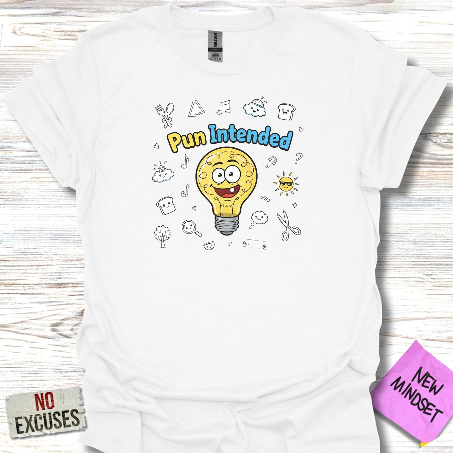 Funny Cartoon Lightbulb Design T-Shirt product type