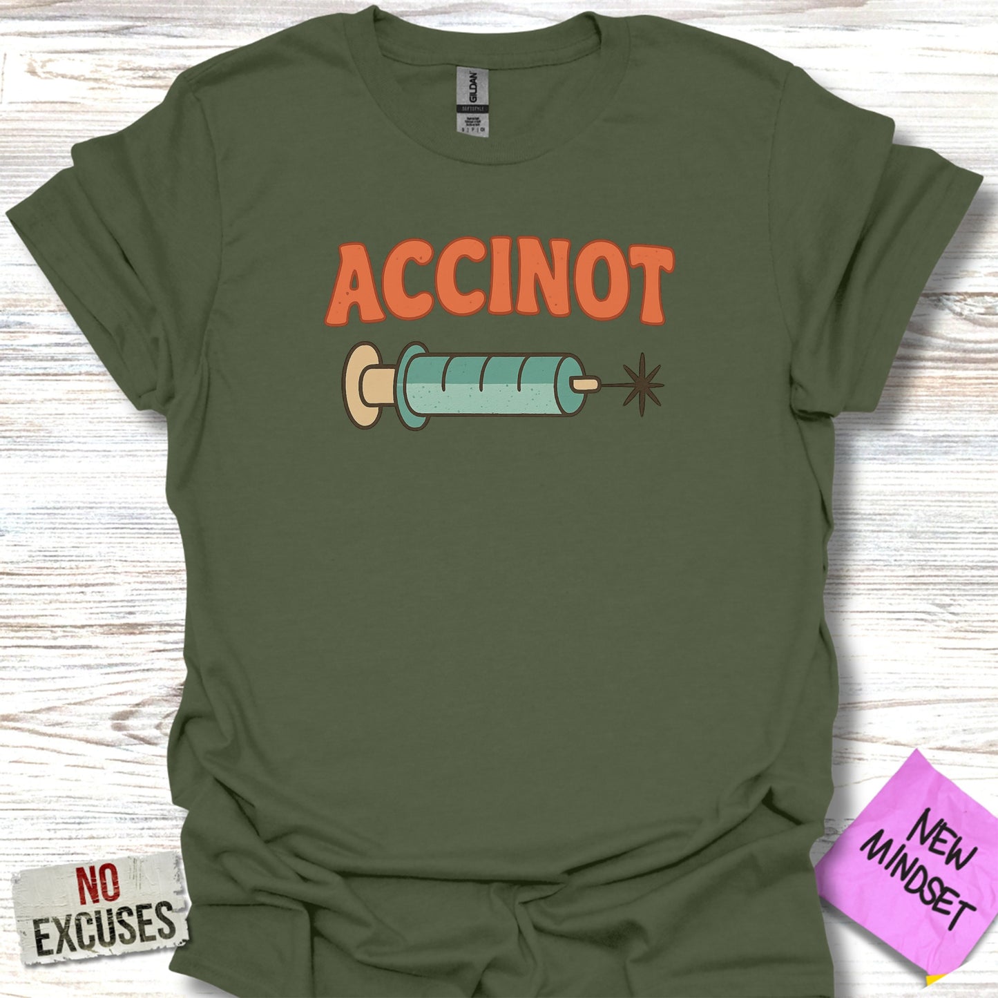 Fun Accinot Syringe Graphic T-shirt product type