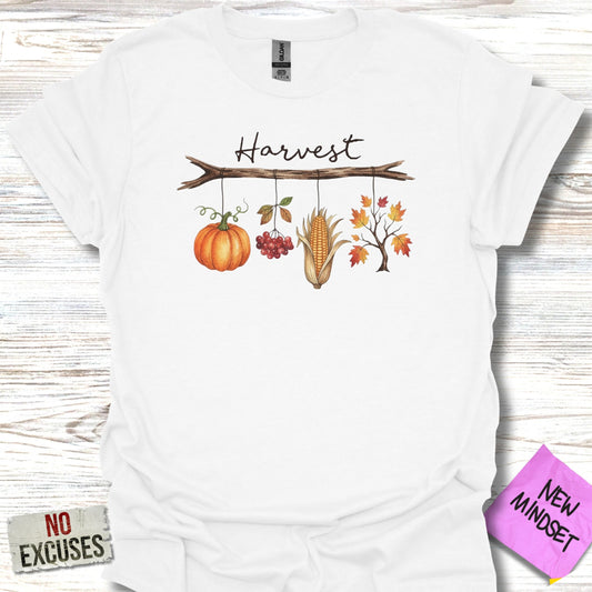 Harvest Autumn Pumpkin Corn Fall Leaves Shirt product type