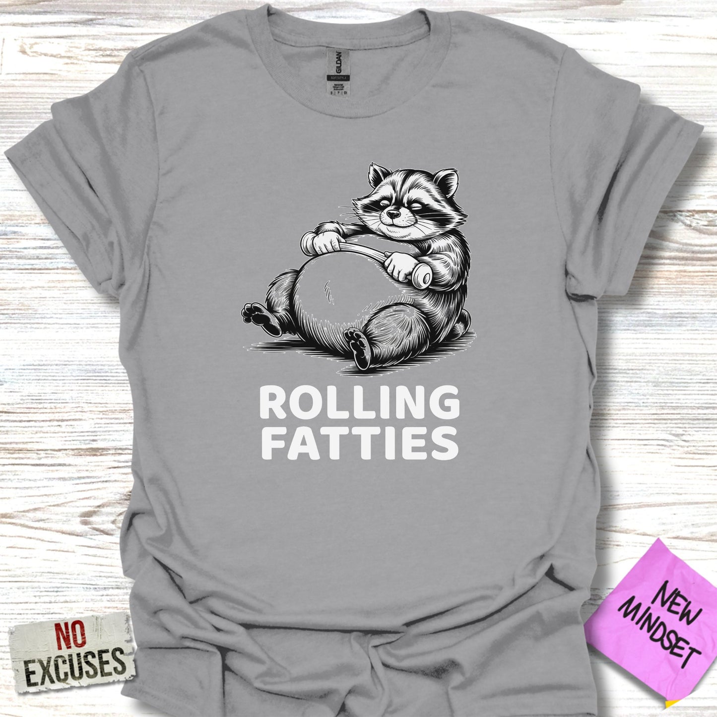 Rolling Fatties Raccoon T-Shirt Novelty Product
