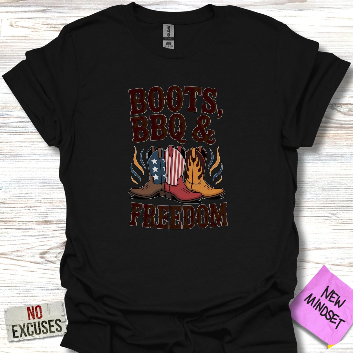 Boots BBQ and Freedom Graphic Tee product type