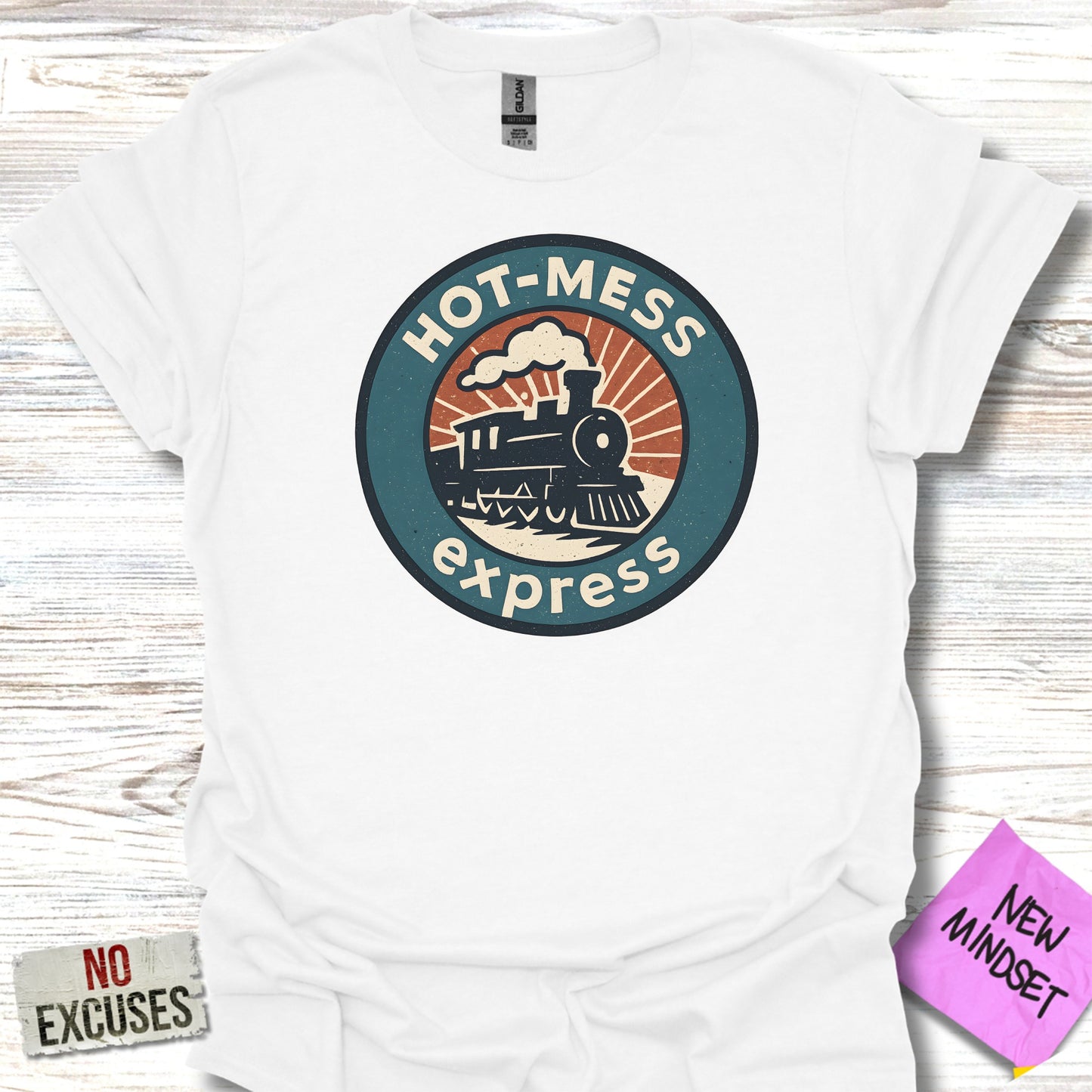 Hot-Mess Express Graphic Train Design on T-Shirt product