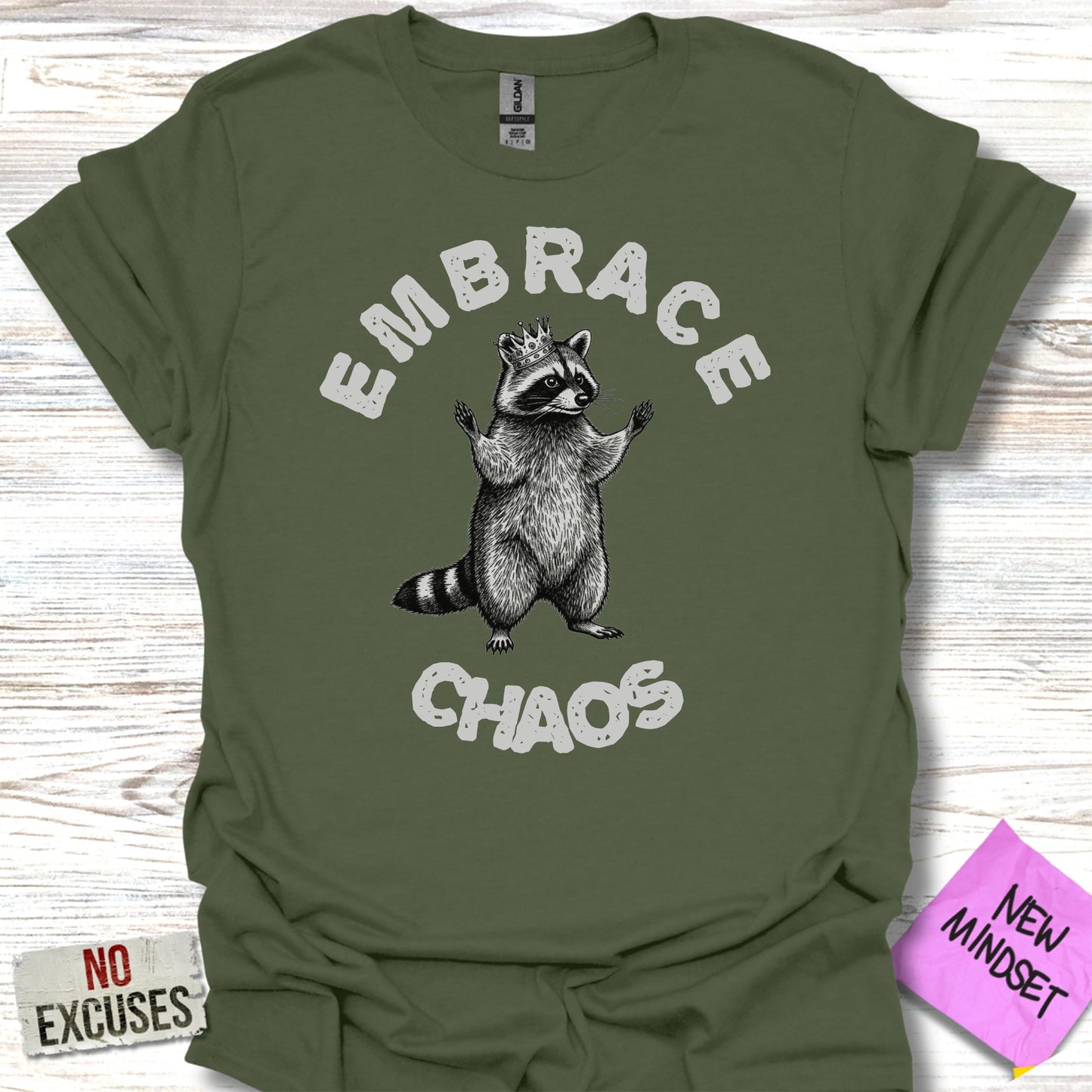 Embrace Chaos Raccoon Graphic Tee Casual Wear product
