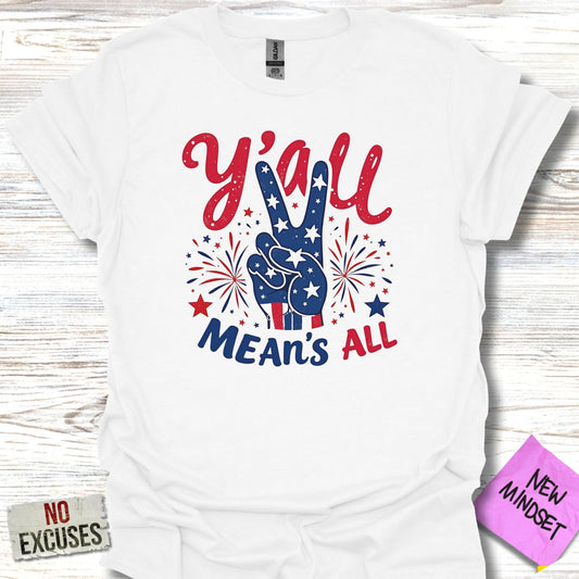 Y'all Mean's All Graphic Tee T-shirt product type