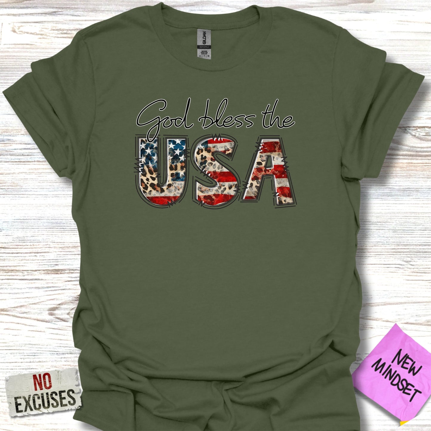 God Bless The USA Patriotic Theme Graphic Product Type