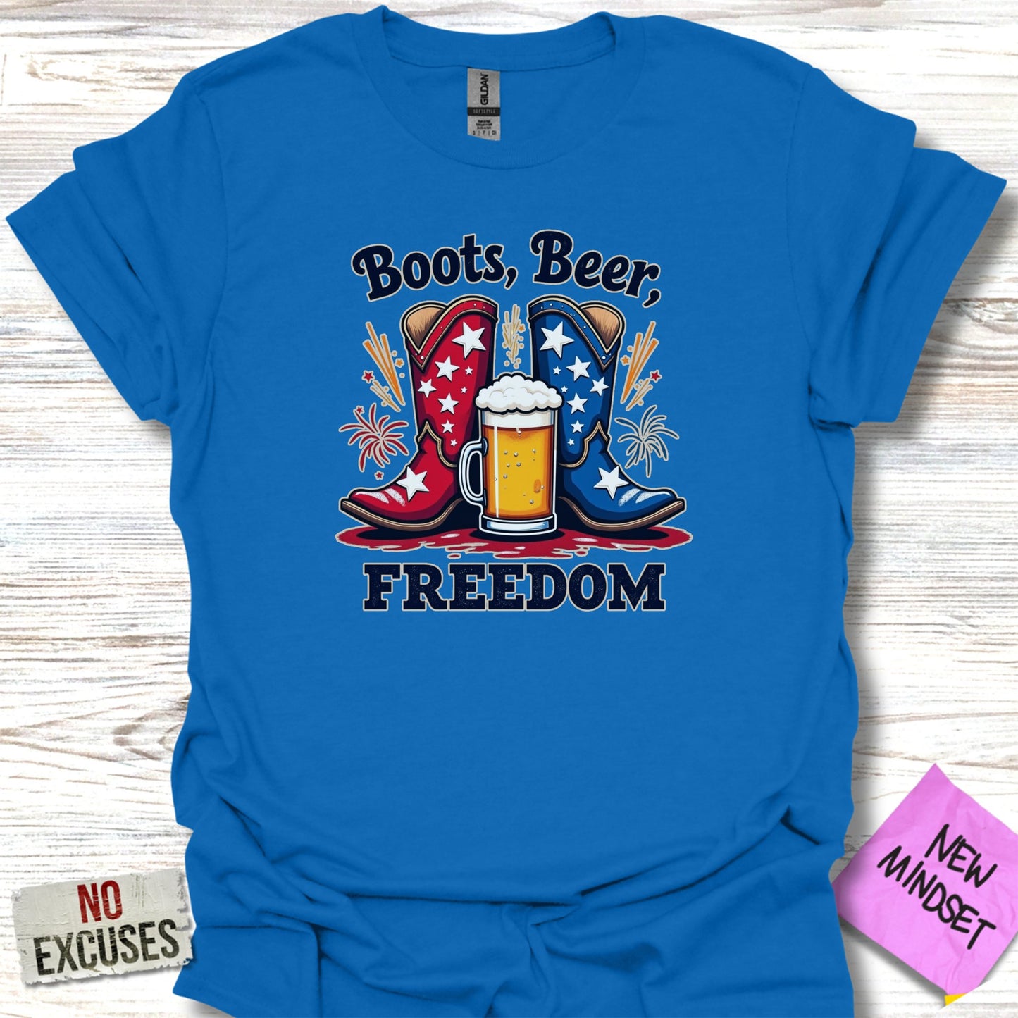 Boots Beer Freedom Patriotic Graphic T-shirt product