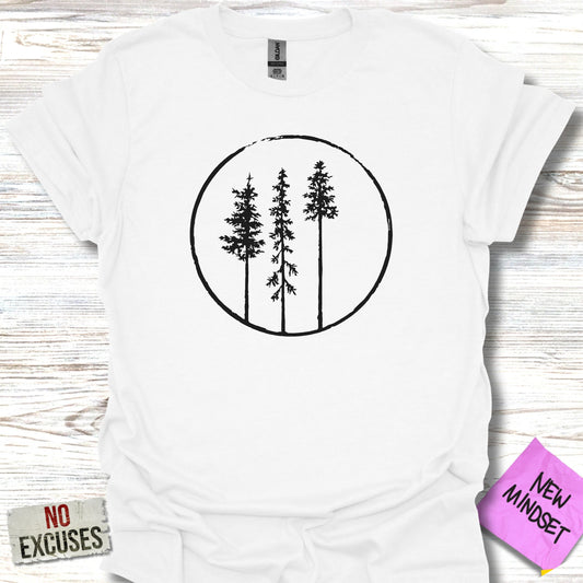 Scenic Forest Circle Graphic Tee Shirt product