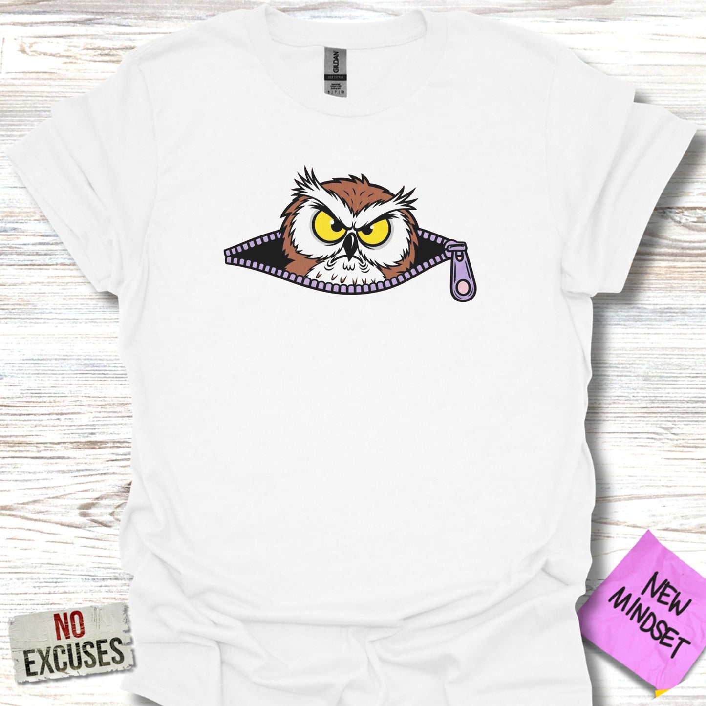 Angry Owl Unzipped Graphic T-Shirt product type