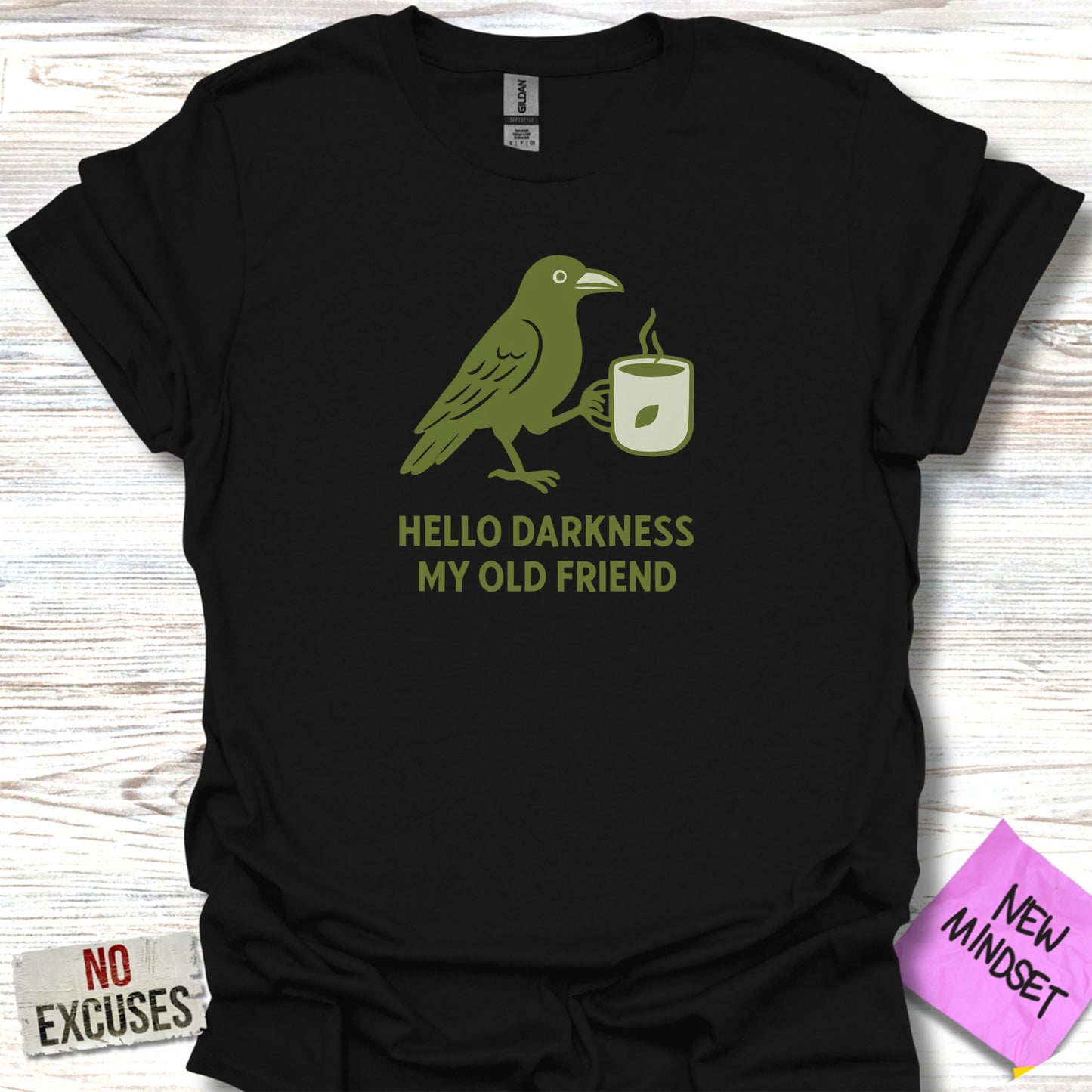 Hello Darkness My Old Friend Crow T-shirt product type