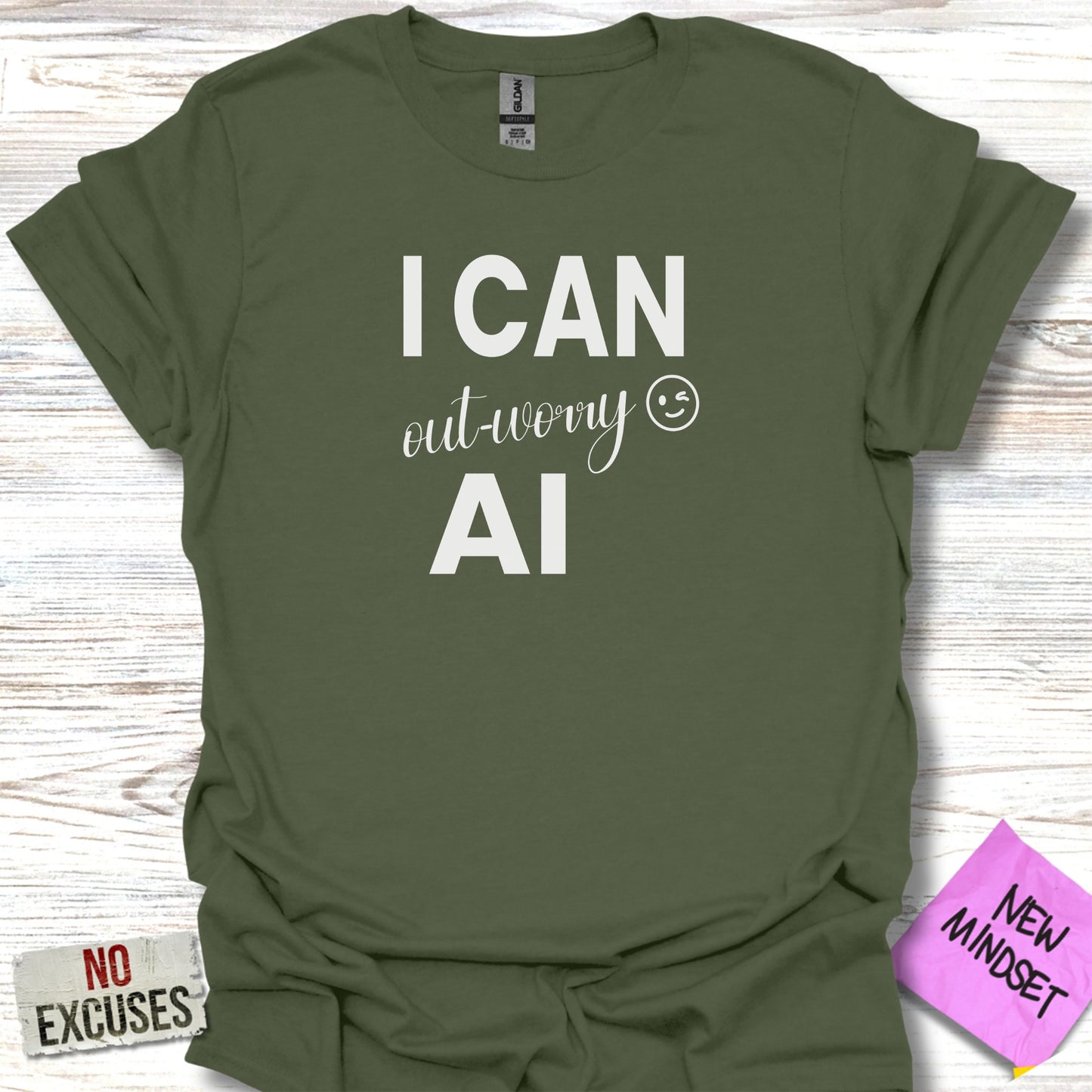 I Can Out-Worry AI Stylish Comfortable T-Shirt product type